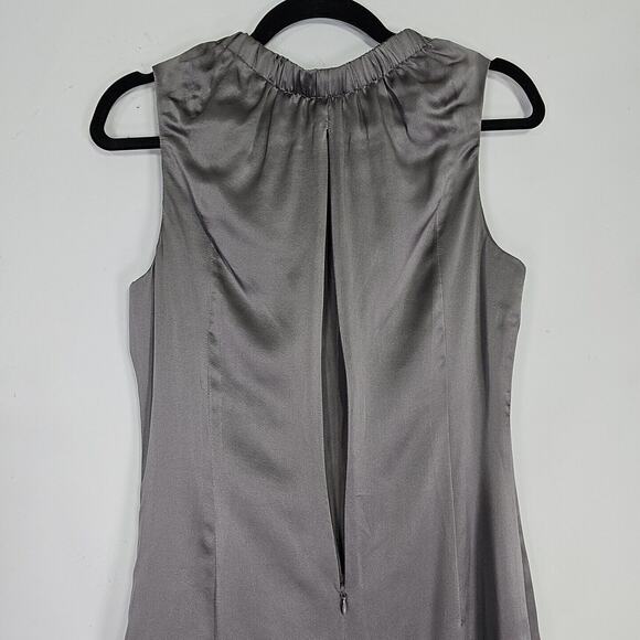 Graham & Spencer Dress Womens Size Small Silk Silver Beaded Mini Wedding Guest - Picture 9 of 13
